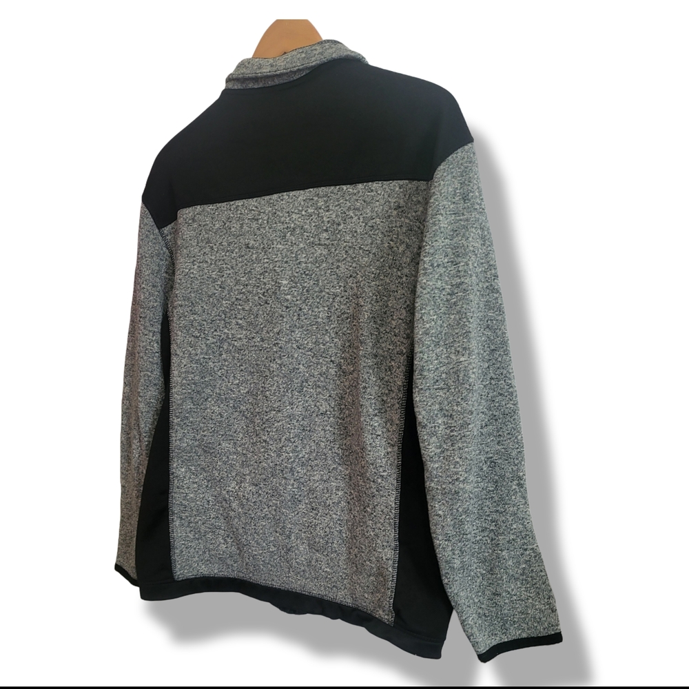 🌿Beverly Hills Polo Club Mens Large Gray Black Full Zip Jacket - Picture 8 of 11